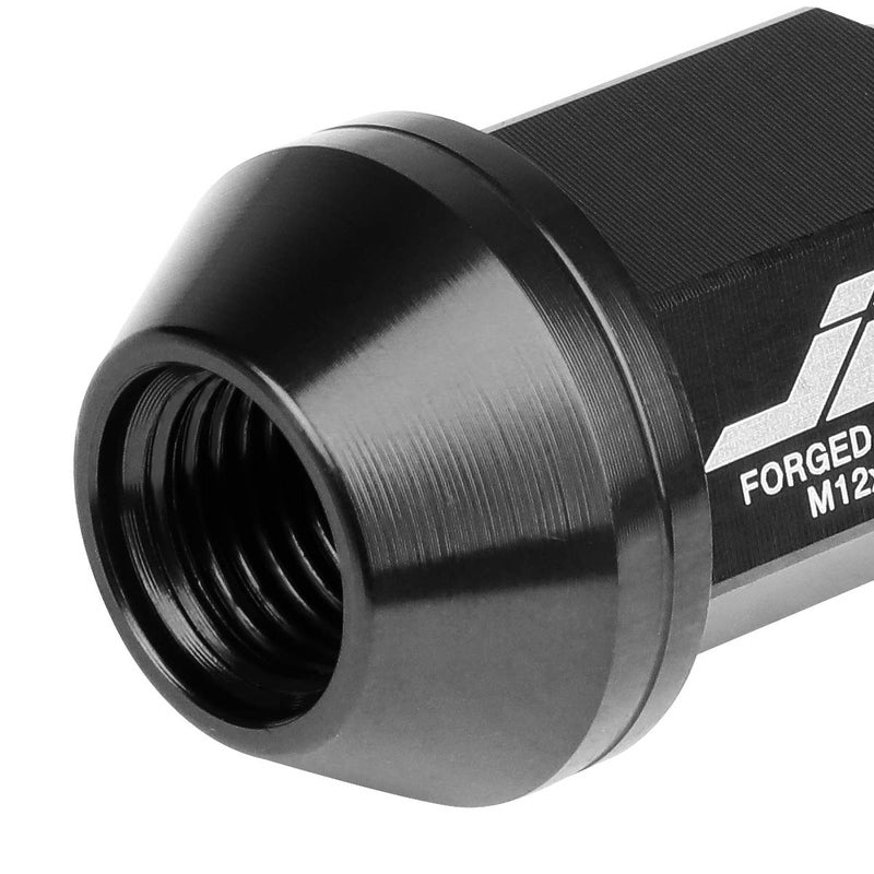 J2 Engineering LN-T7-024-125-BK 20Pcs M12 x 1.25 7075-T6 Aluminum 35mm Close-End Lug Nut w/Socket Adapter (Black) - Image 4